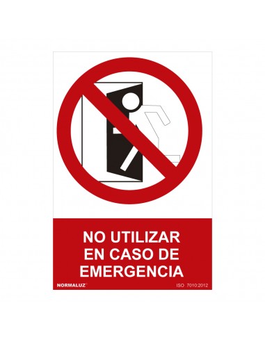 Se Al Prohibido No Utilizar En Caso De Emergencia Pvc Mm X Cm