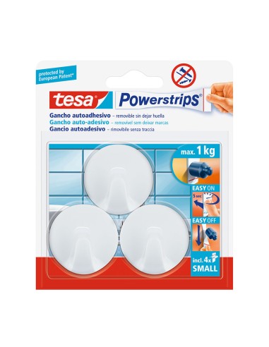 Tesa powerstrips hasta 1kg circular blanco 57577