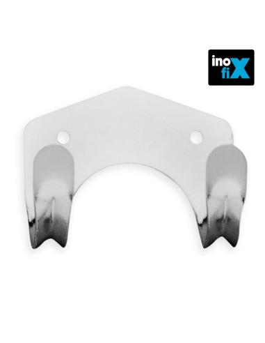 Colgador doble acero zincado para herramientas. inofix (blister 3 unid)