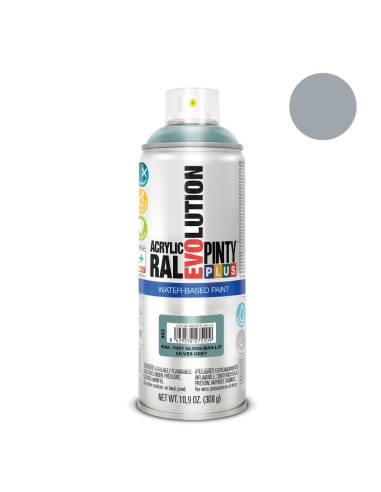 Pintura en spray pintyplus evolution water-based 520cc ral 7001 gris plata