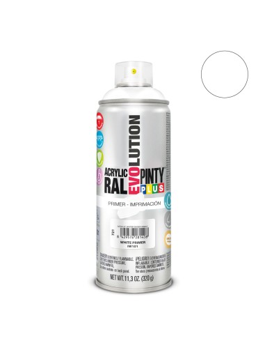 Pintura en spray pintyplus evolution water-based  520cc imprimación blanco iw101