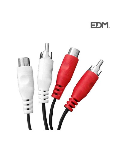 "ult.unidades" cables 2 rca macho-2 rca hembra 1,5m edm