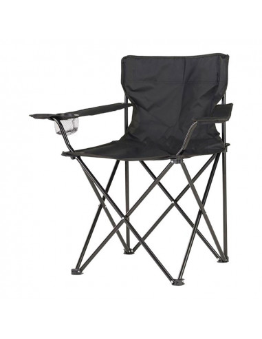 Silla plegable camping 80x83,5x51cm color negro