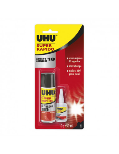 Uhu pack "adhesivo 10 + activador 10" 50g + 200ml ref. 6312395