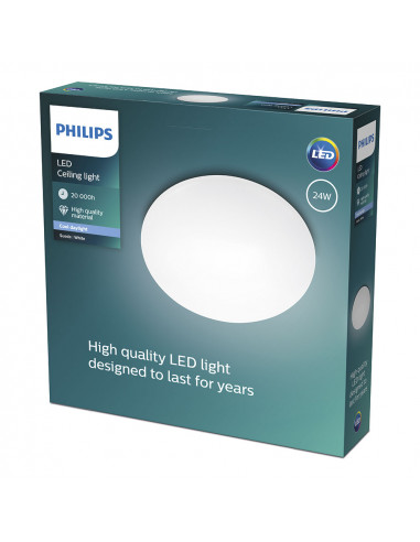 Plafón led 24w 2350lm 6500k suede philips
