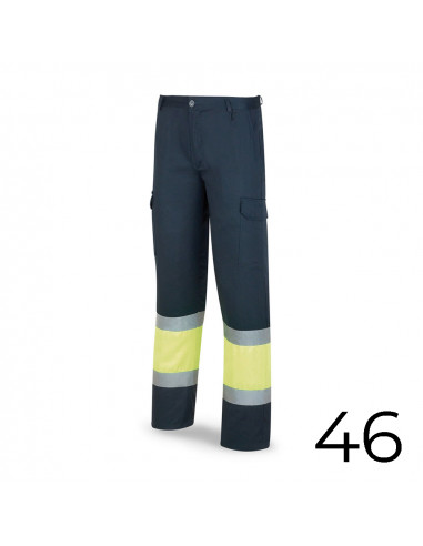 Pantalon poliester/algodón bicolor alta visibilidad azul/amarillo talla 46 388pfxyfa/46 marca