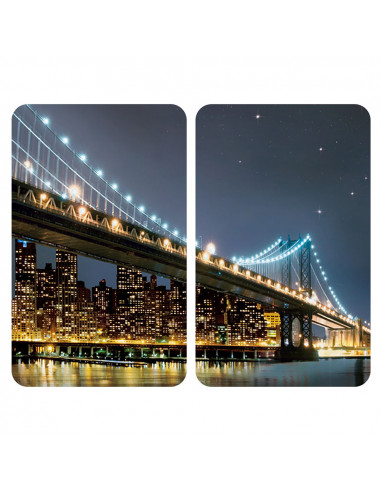 Placas cobertoras de vidrio universales brooklyn bridge 2uds. 2521320100 wenko