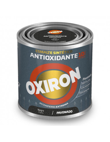 Esmalte sintético metálico antioxidante oxiron pavonado negro 250ml titan 5809046