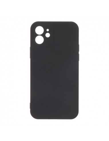 Carcasa negra de plástico soft touch para iphone 12