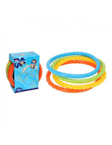 Juguetes de buceo, set de 6 aros de colores diámetro 15cm