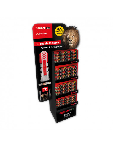 Expositor duopower león gratis por la compra de 48 unidades en las referencias 96388 y 96389