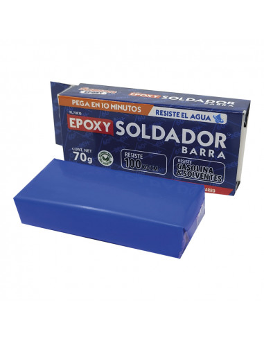 Epoxy soldador plastilina barra separada 10 min 70gr pl70e10 fusion epoxy black label