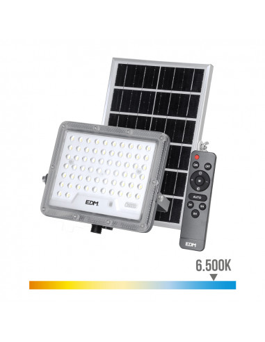 Foco proyector solar slim 50w 600lm 6.500k edm