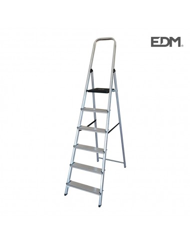Escalera domestica aluminio 6 peldaños edm