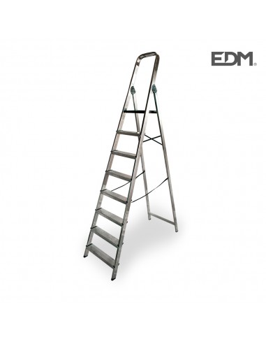Escalera domestica aluminio 8 peldaños edm